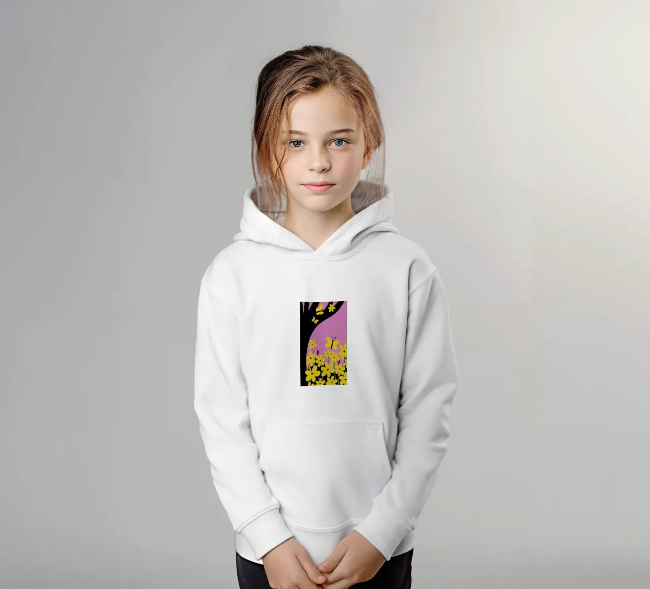 Farfalla e fiore felpa bambino con cappuccio da TRENDY POSTER SHOP