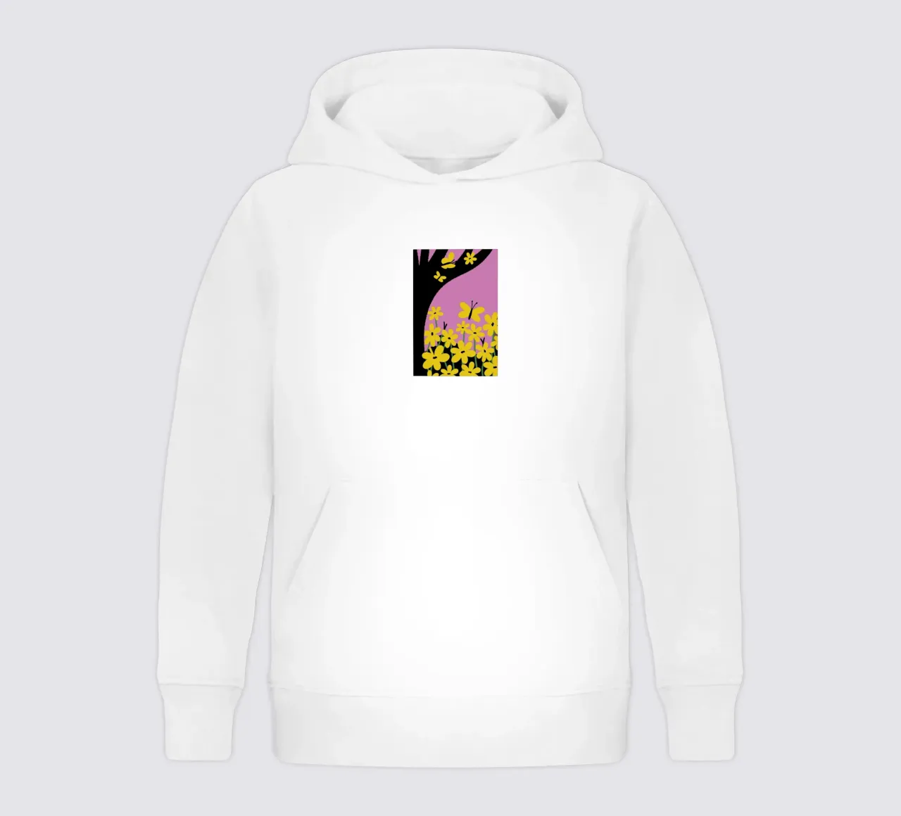 Farfalla e fiore felpa bambino con cappuccio da TRENDY POSTER SHOP