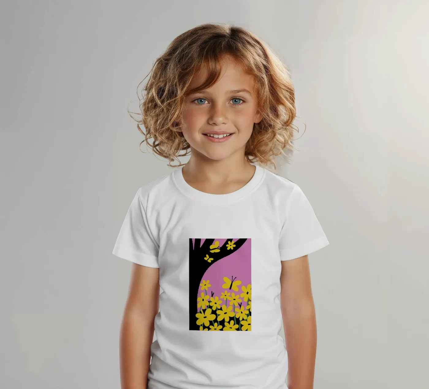 Farfalla e fiore t-shirt bambini da TRENDY POSTER SHOP