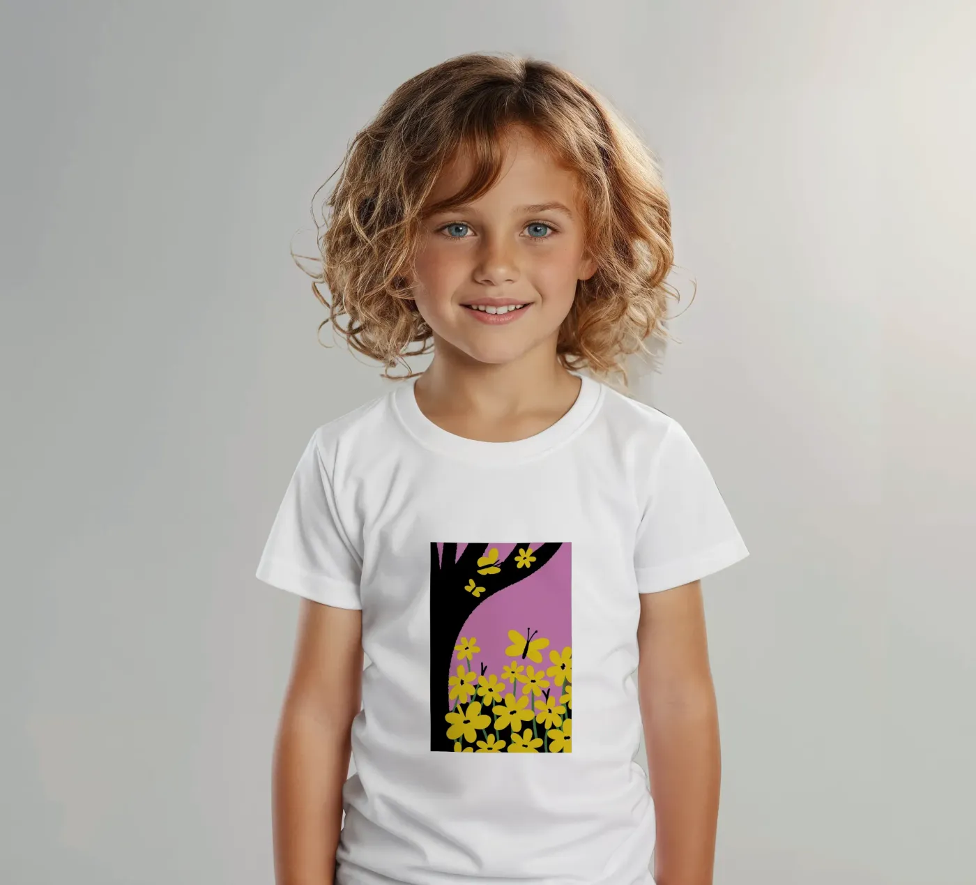 Farfalla e fiore t-shirt bambini da TRENDY POSTER SHOP