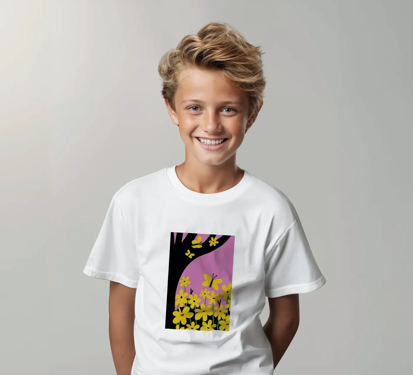 Farfalla e fiore t-shirt bambini da TRENDY POSTER SHOP