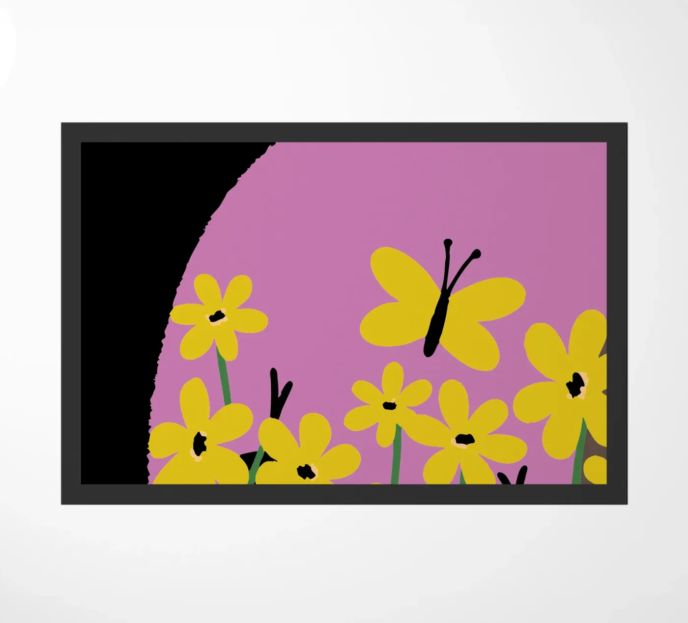Butterfly and Flower deurmat van TRENDY POSTER SHOP