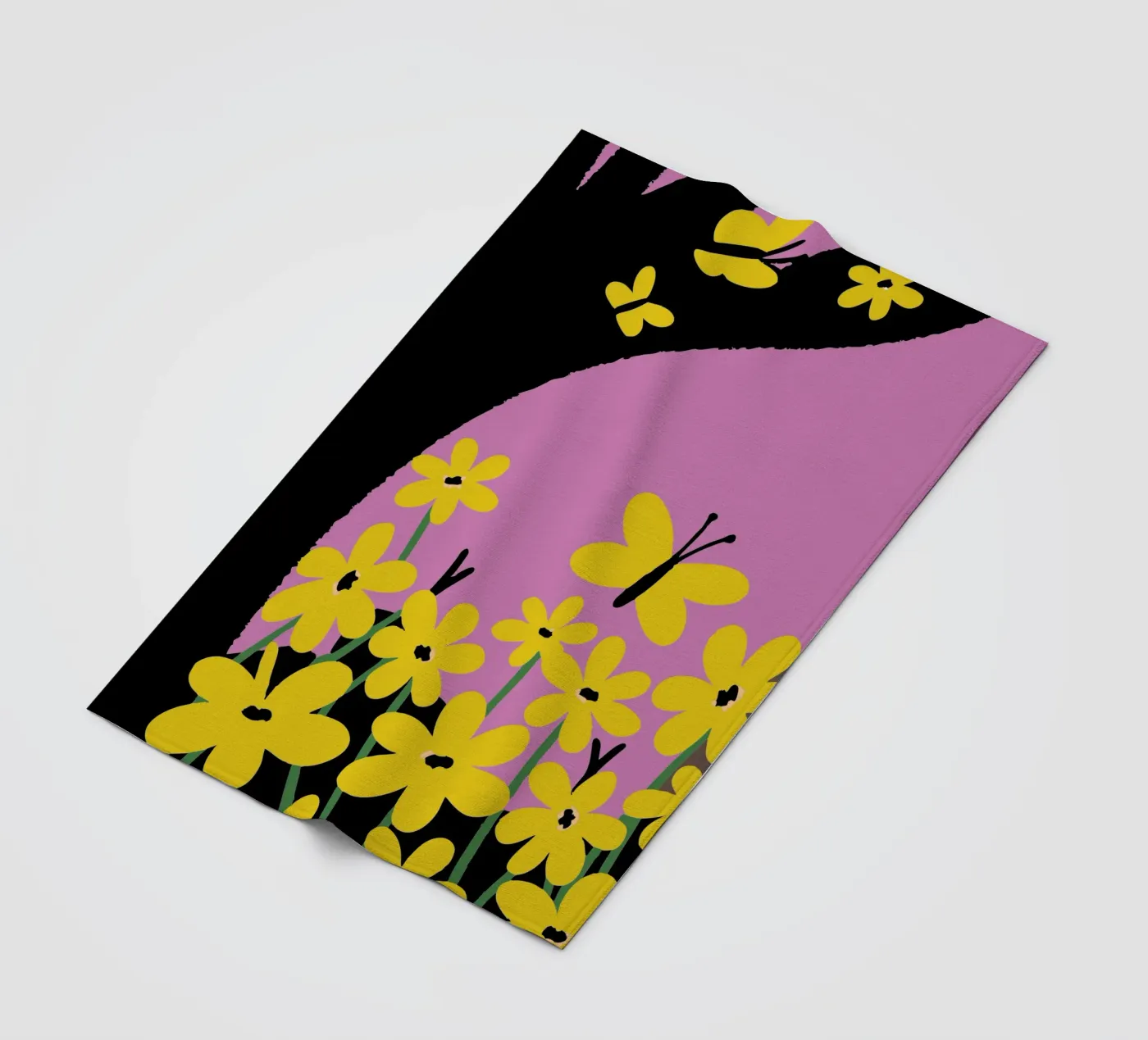 Farfalla e fiore coperta in pile da TRENDY POSTER SHOP