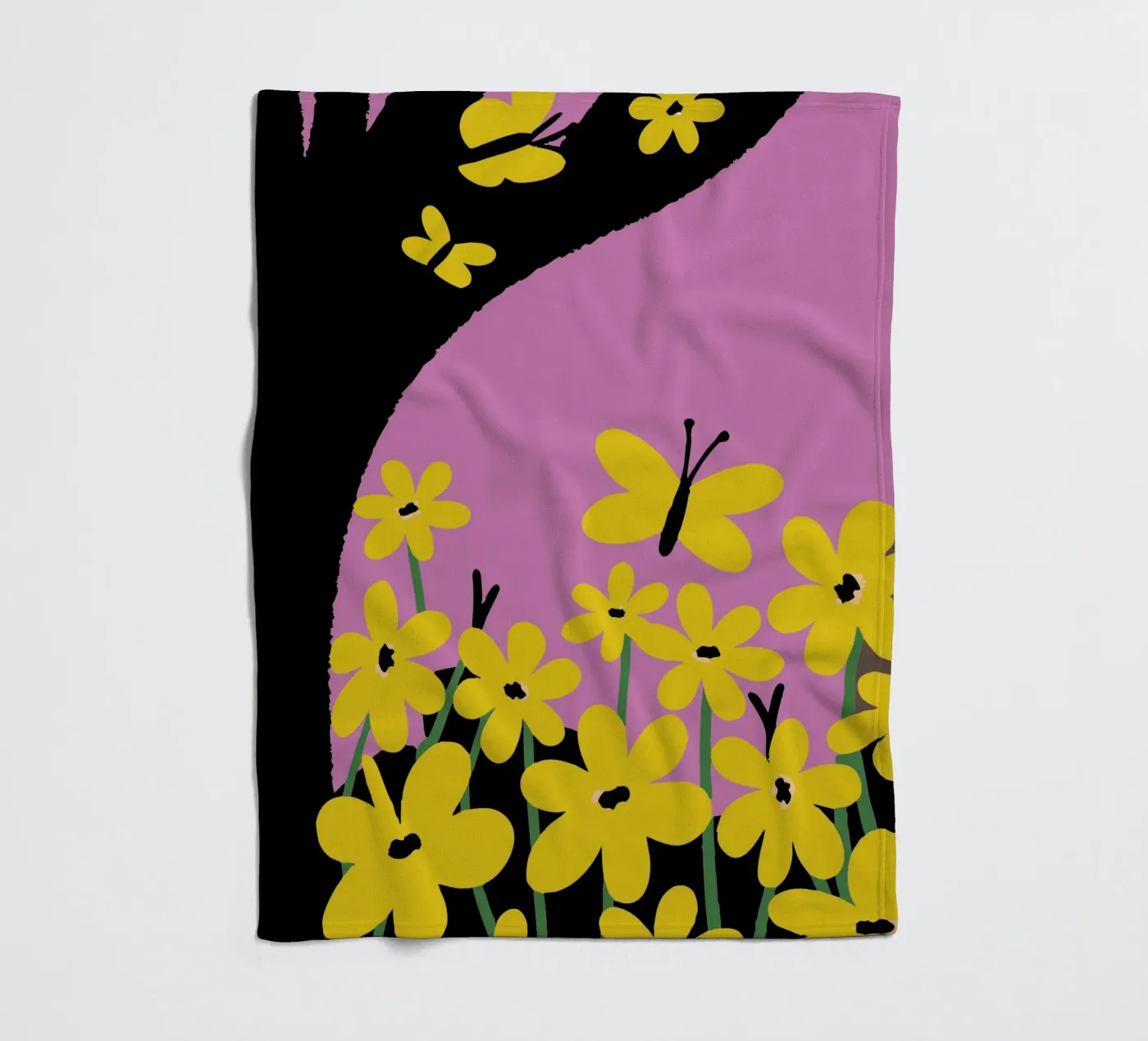 Farfalla e fiore coperta in pile da TRENDY POSTER SHOP