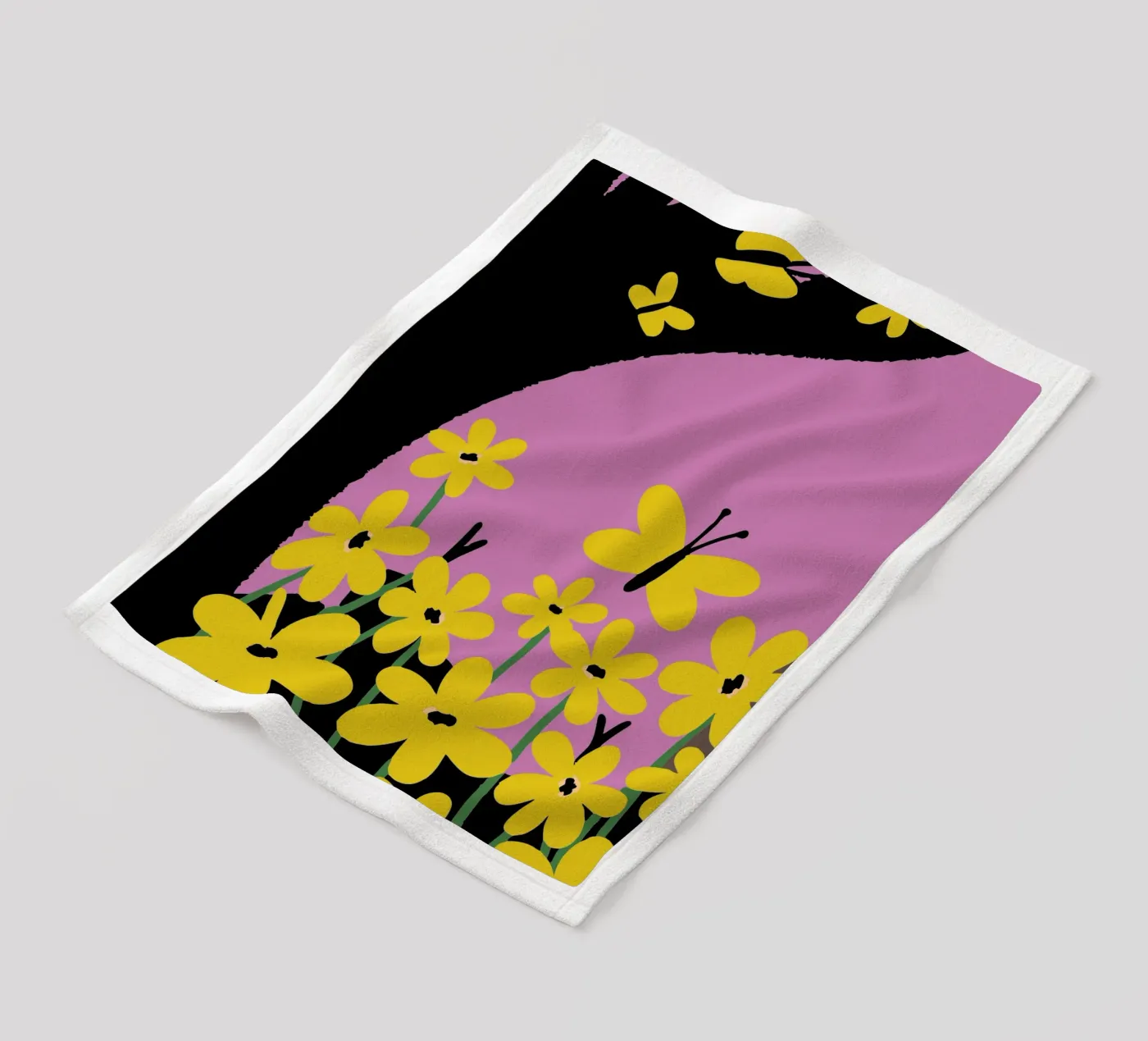 Farfalla e fiore coperta in pile da TRENDY POSTER SHOP