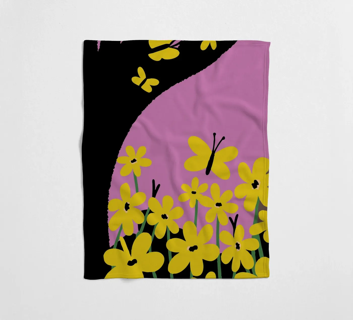 Farfalla e fiore coperta in pile da TRENDY POSTER SHOP