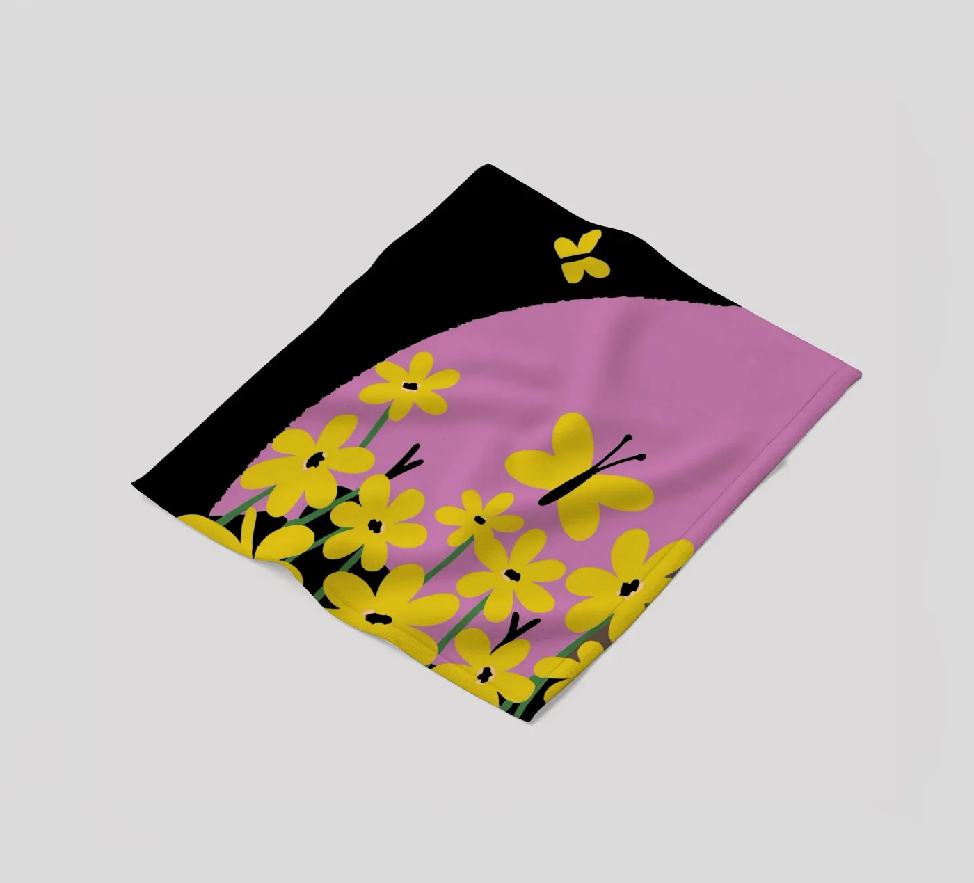 Farfalla e fiore coperta in pile da TRENDY POSTER SHOP