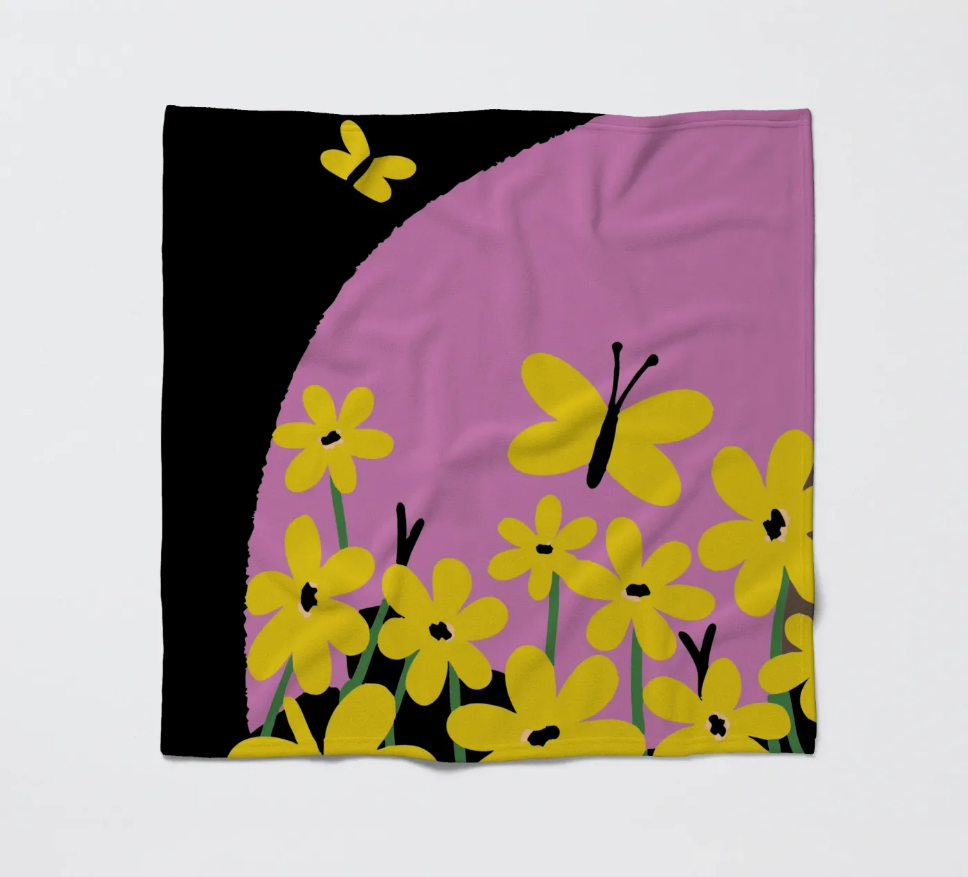 Farfalla e fiore coperta in pile da TRENDY POSTER SHOP