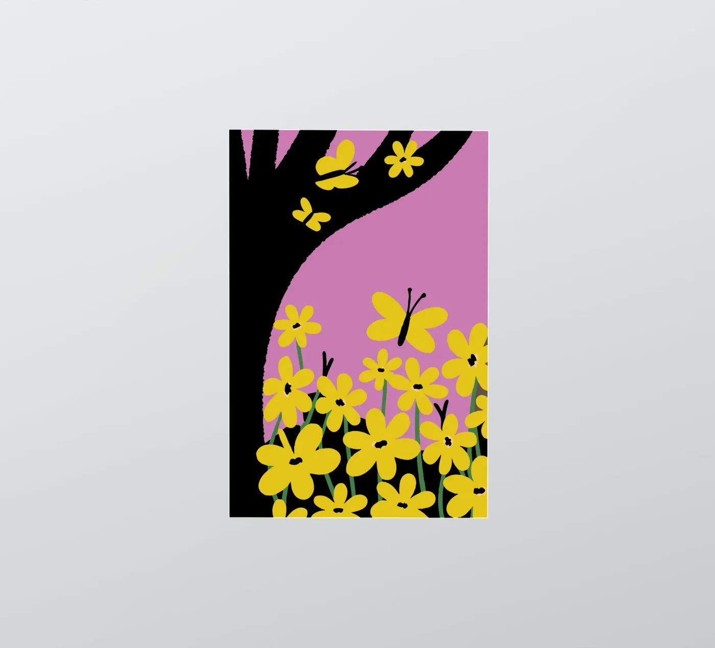 Farfalla e fiore adesivo da TRENDY POSTER SHOP