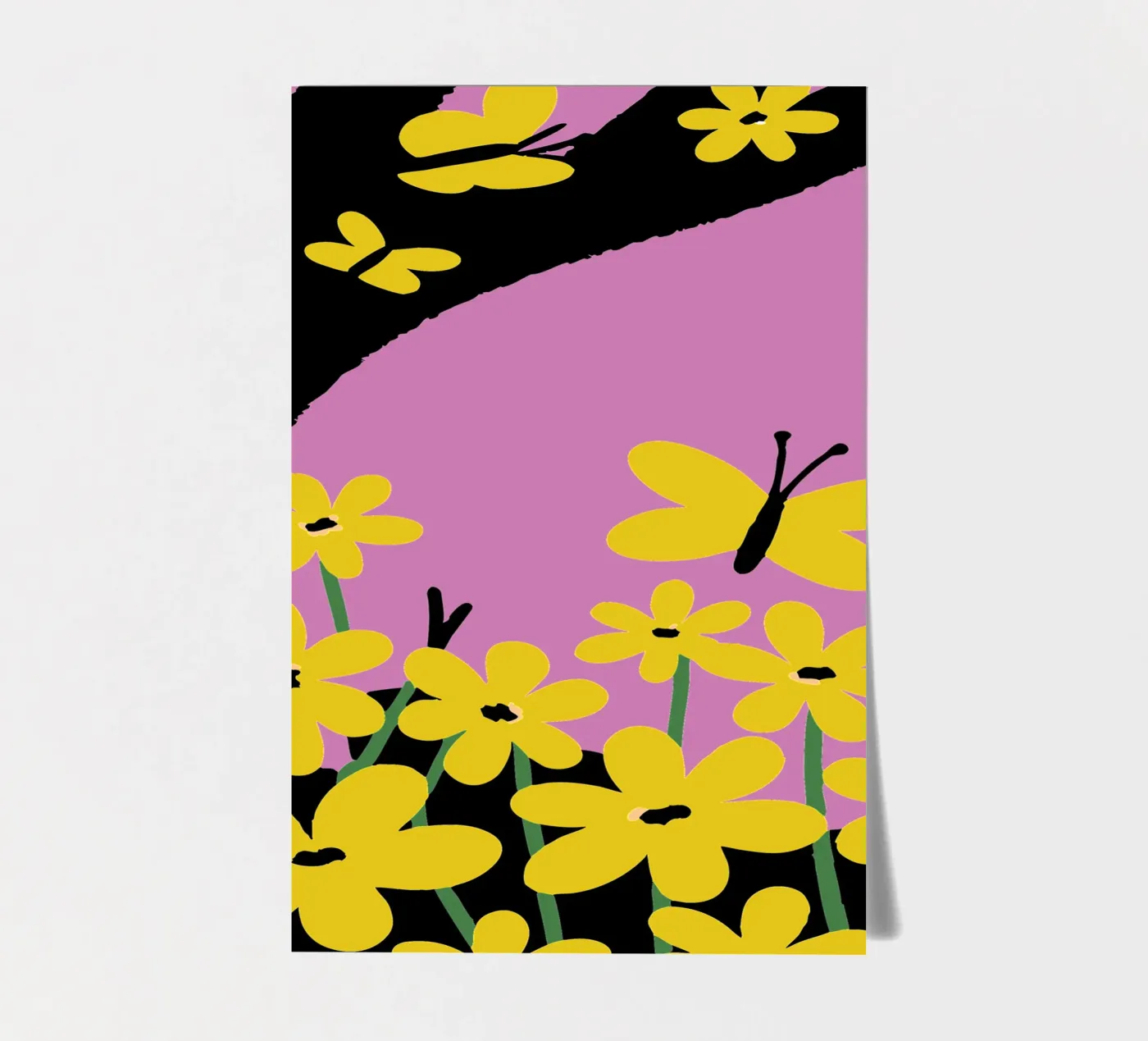 Farfalla e fiore foglio adesivo da TRENDY POSTER SHOP