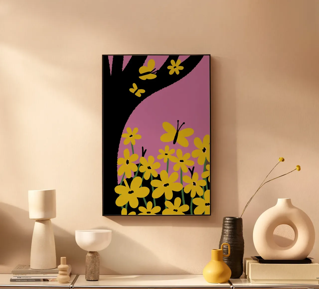 Farfalla e fiore plexiglass da TRENDY POSTER SHOP