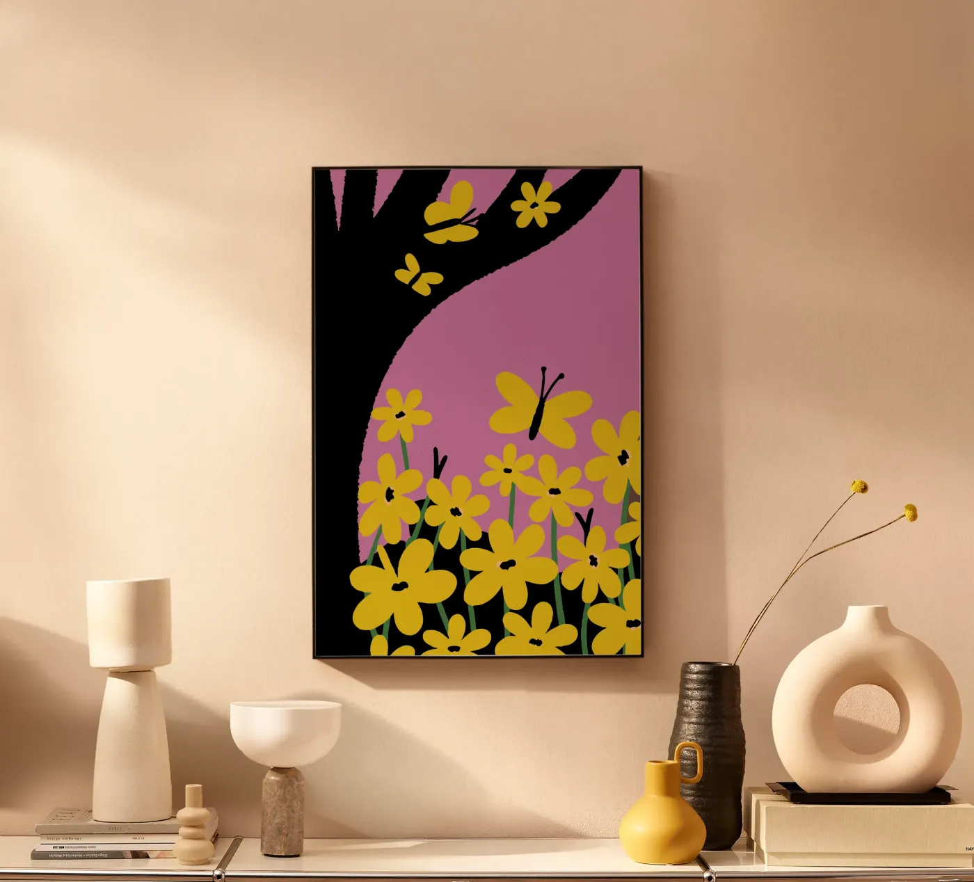 Butterfly and Flower pannello forex da TRENDY POSTER SHOP