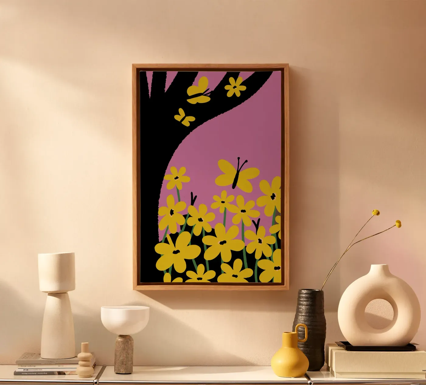 Butterfly and Flower tela da TRENDY POSTER SHOP