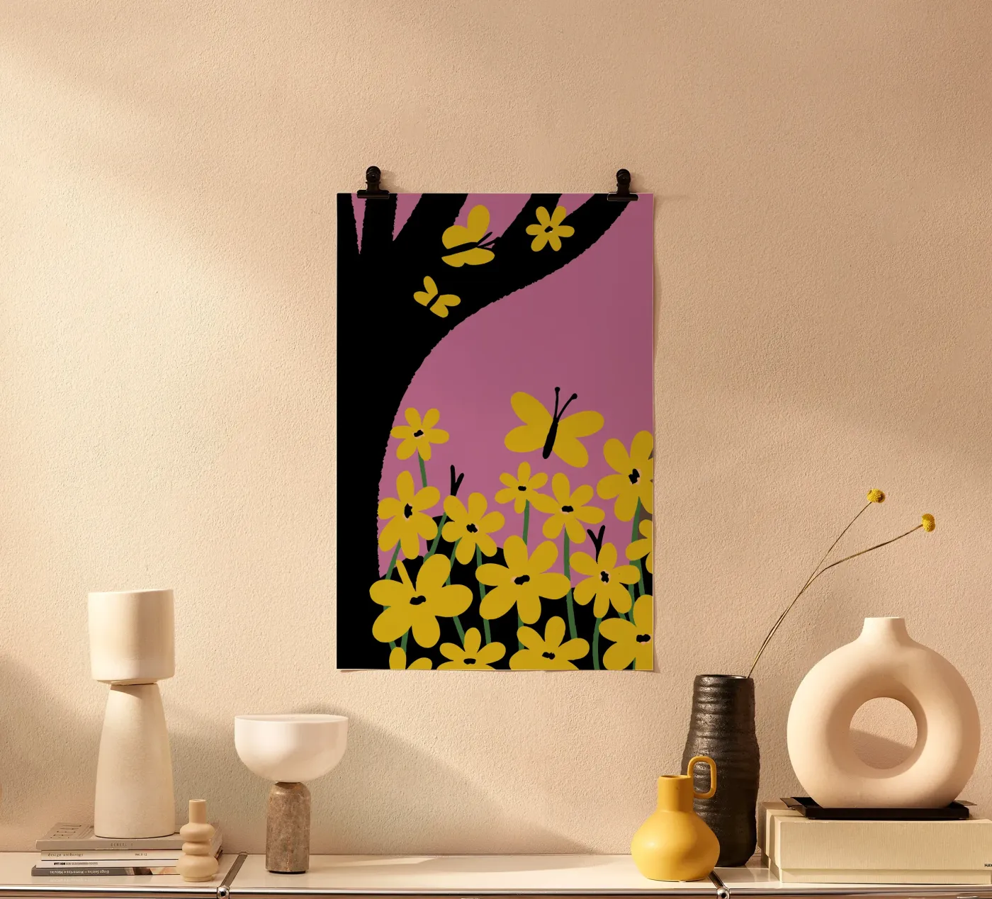 Butterfly and Flower poster de TRENDY POSTER SHOP