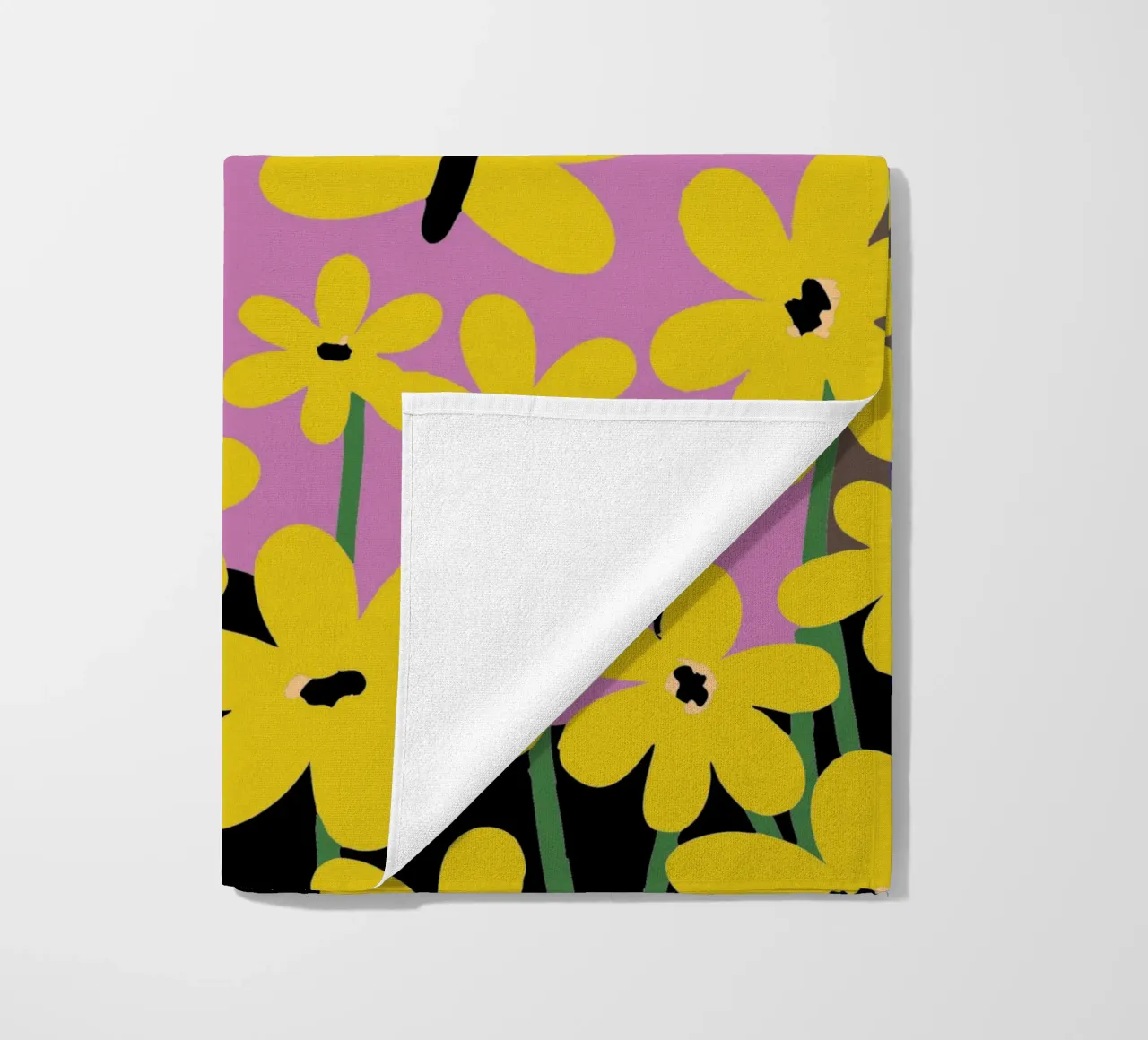 Butterfly and Flower beach towel by TRENDY POSTER SHOP