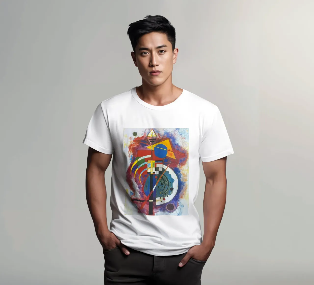 visual harmony intersecting lines t-shirt by lara shop