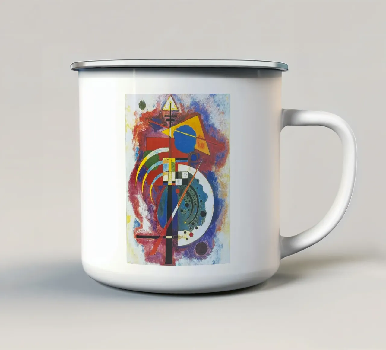 armonia visiva linee intersecanti tazza in smalto da lara shop