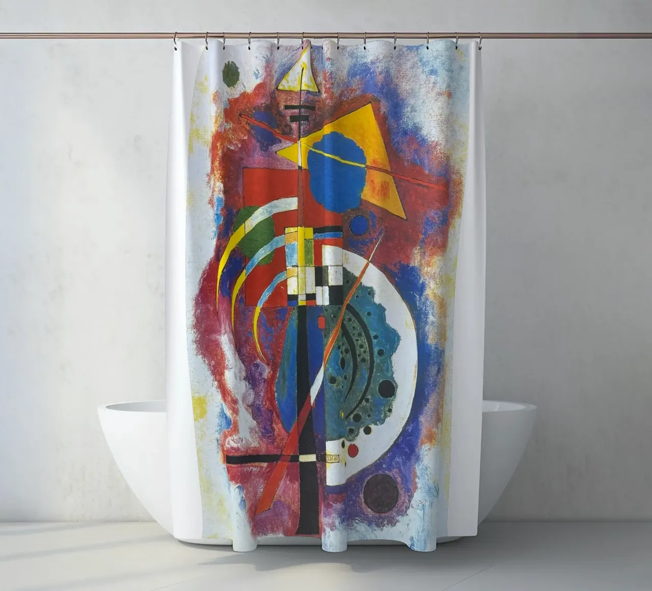 visual harmony intersecting lines shower curtain by lara shop