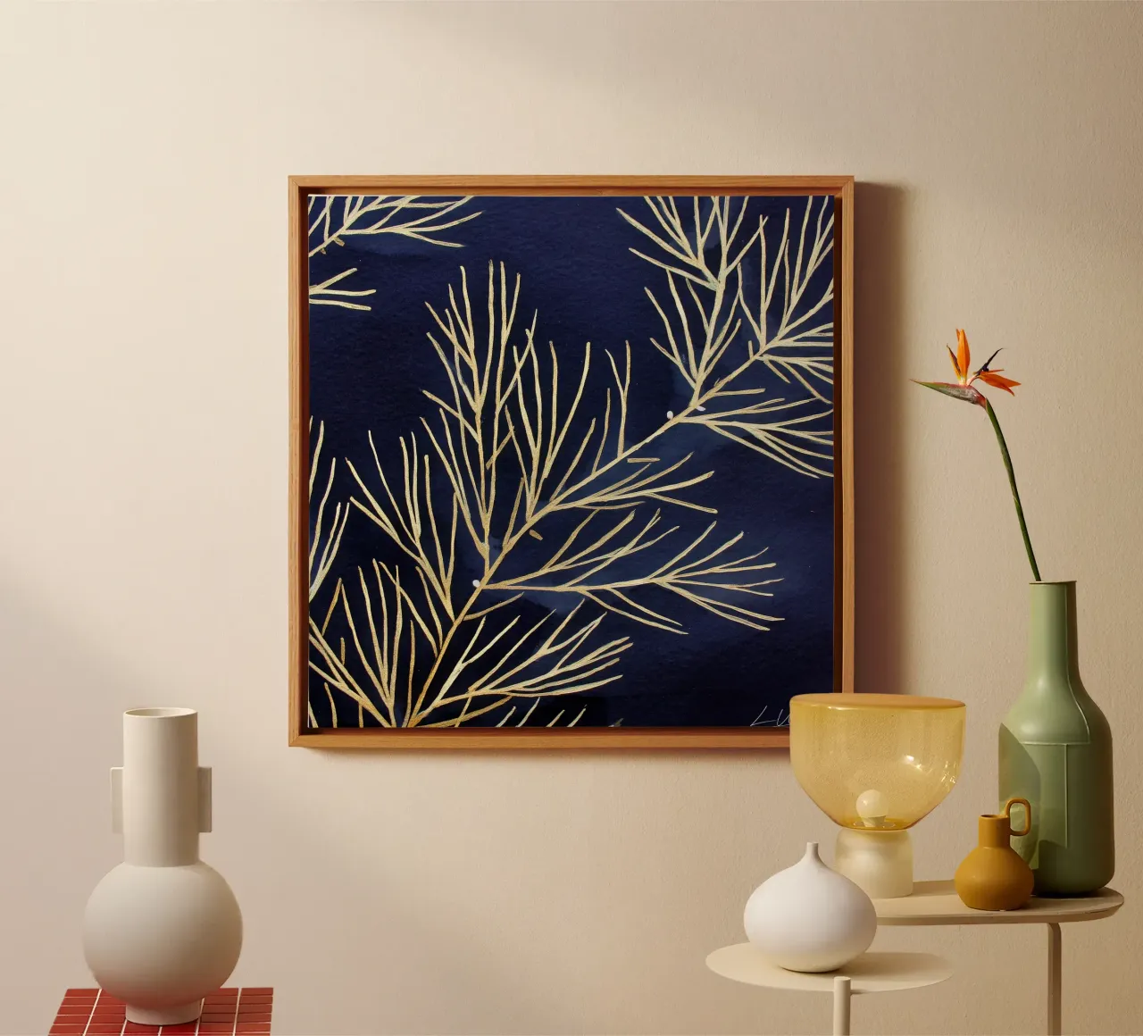 Evening Pattern in Gold canvas by Luke Wilder Studio