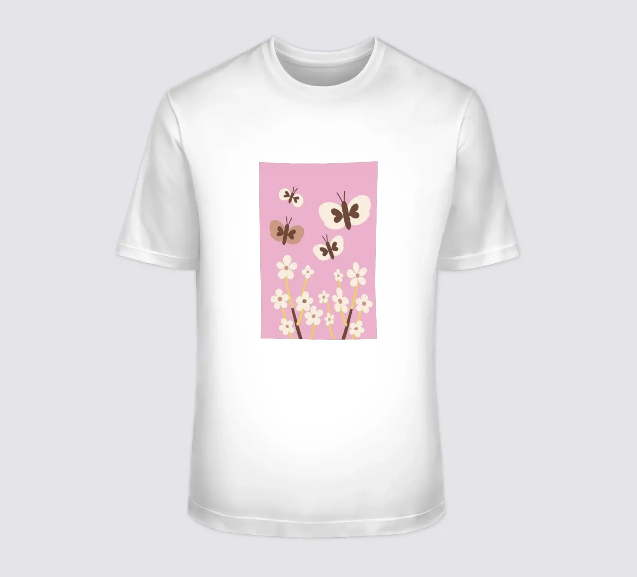 Farfalla e fiore t-shirt da TRENDY POSTER SHOP