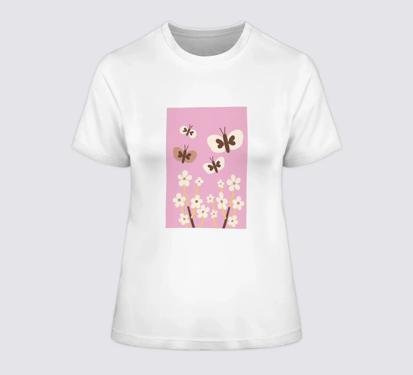 Farfalla e fiore t-shirt da donna da TRENDY POSTER SHOP