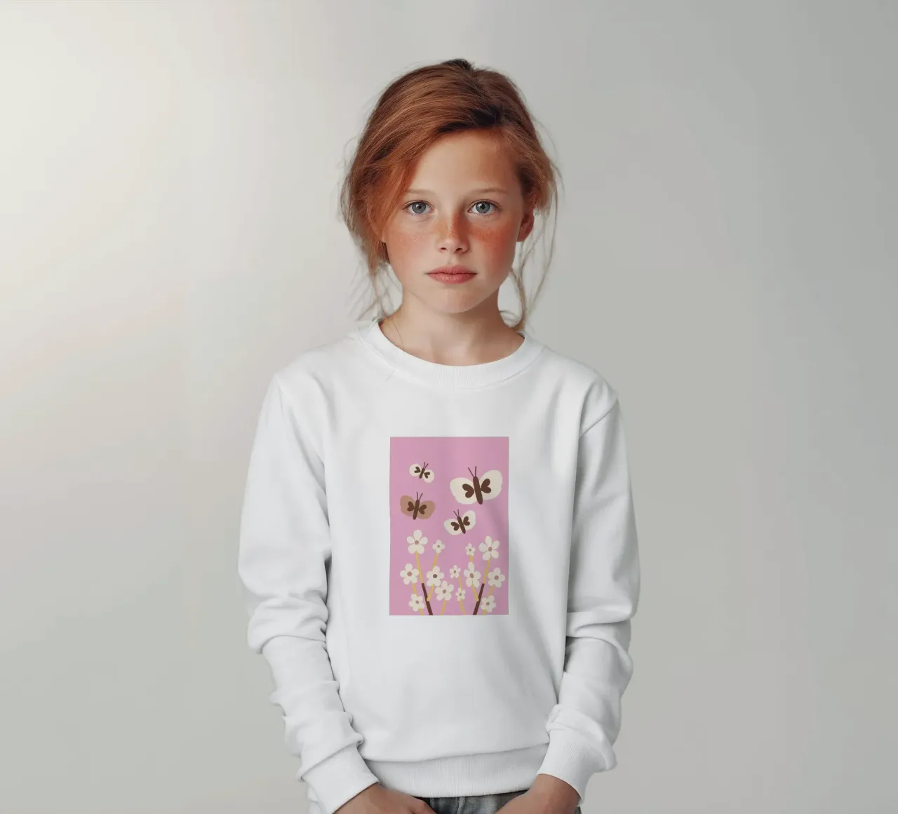 Farfalla e fiore felpa bambino da TRENDY POSTER SHOP