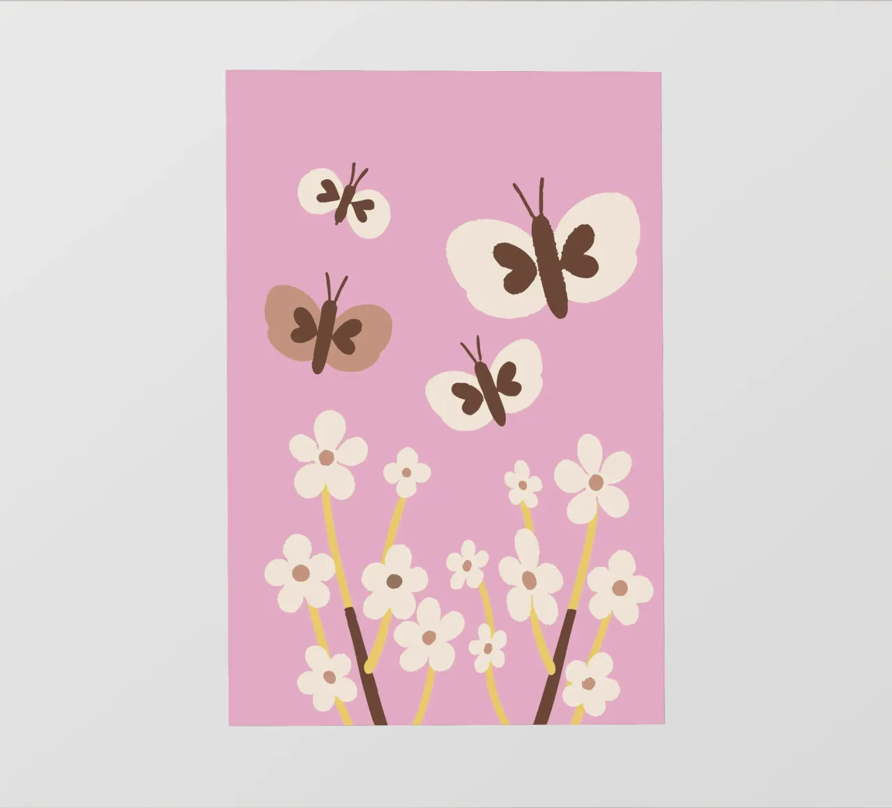 Farfalla e fiore pellicola backlit da TRENDY POSTER SHOP