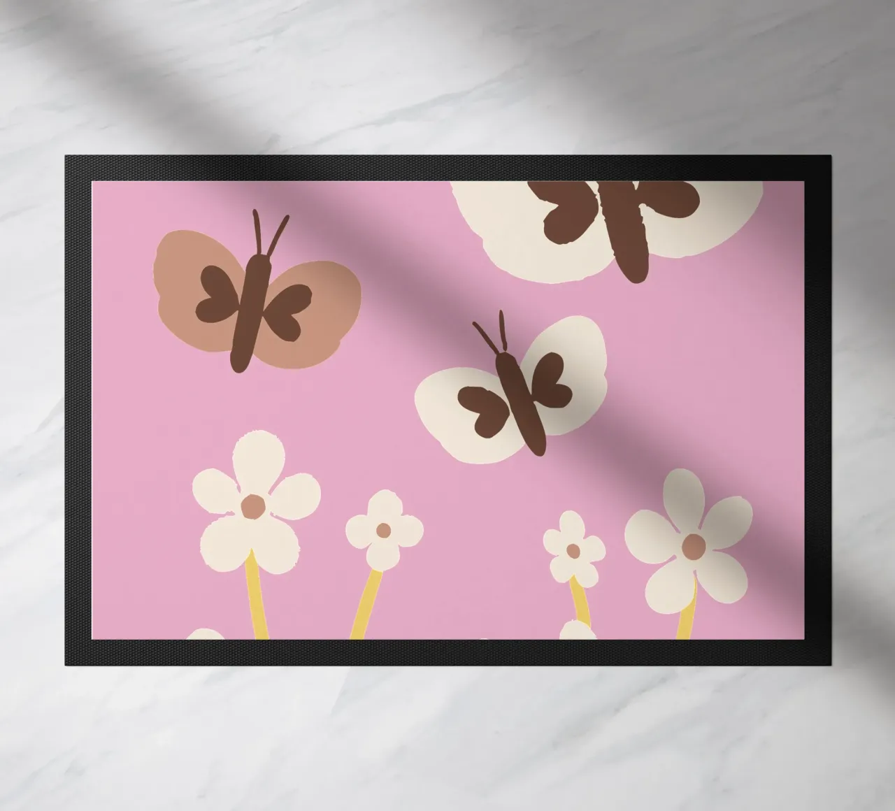 Farfalla e fiore zerbino da TRENDY POSTER SHOP