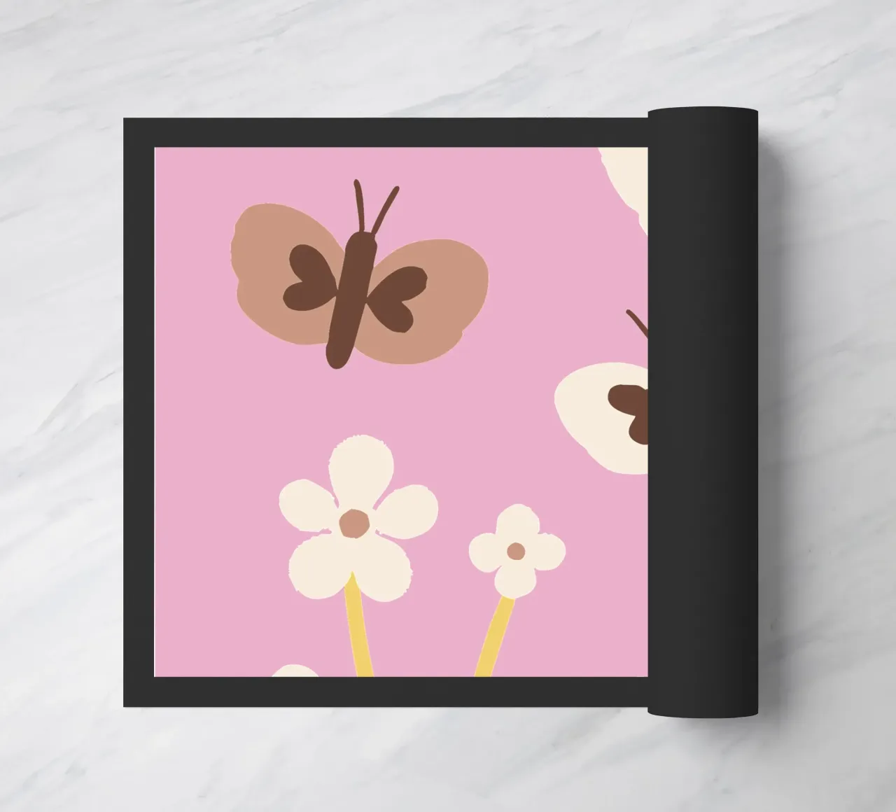 Farfalla e fiore zerbino da TRENDY POSTER SHOP