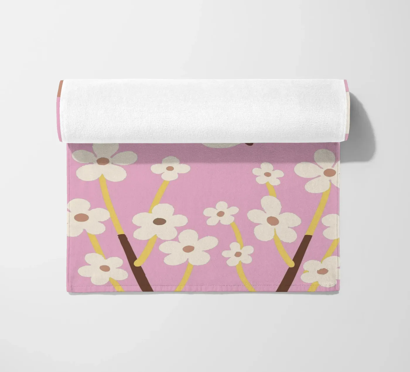 Butterfly and Flower strandhanddoek van TRENDY POSTER SHOP