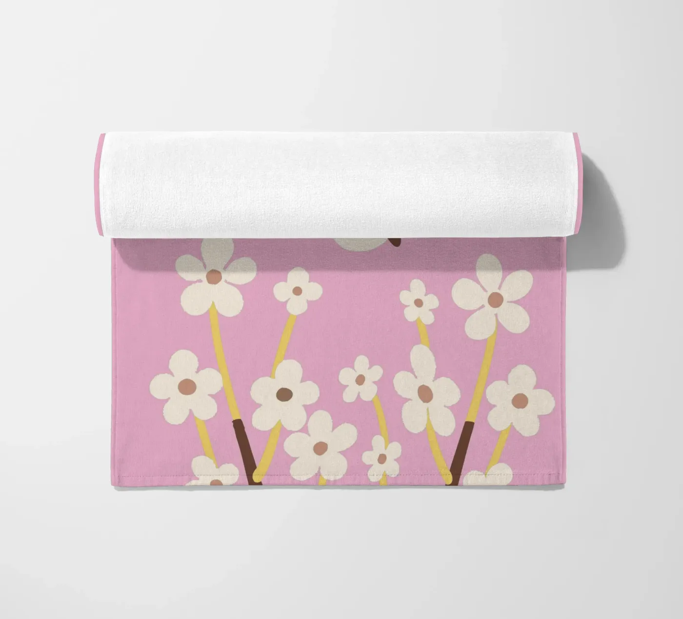 Butterfly and Flower strandhanddoek van TRENDY POSTER SHOP