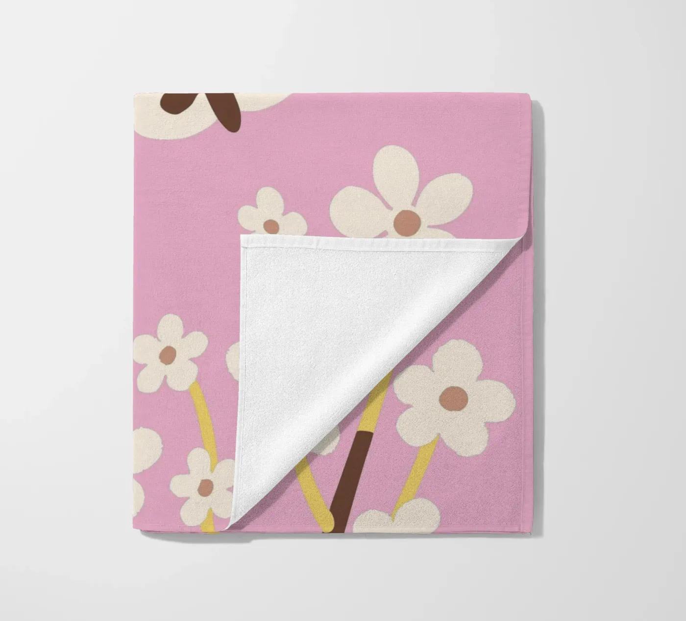 Butterfly and Flower strandhanddoek van TRENDY POSTER SHOP
