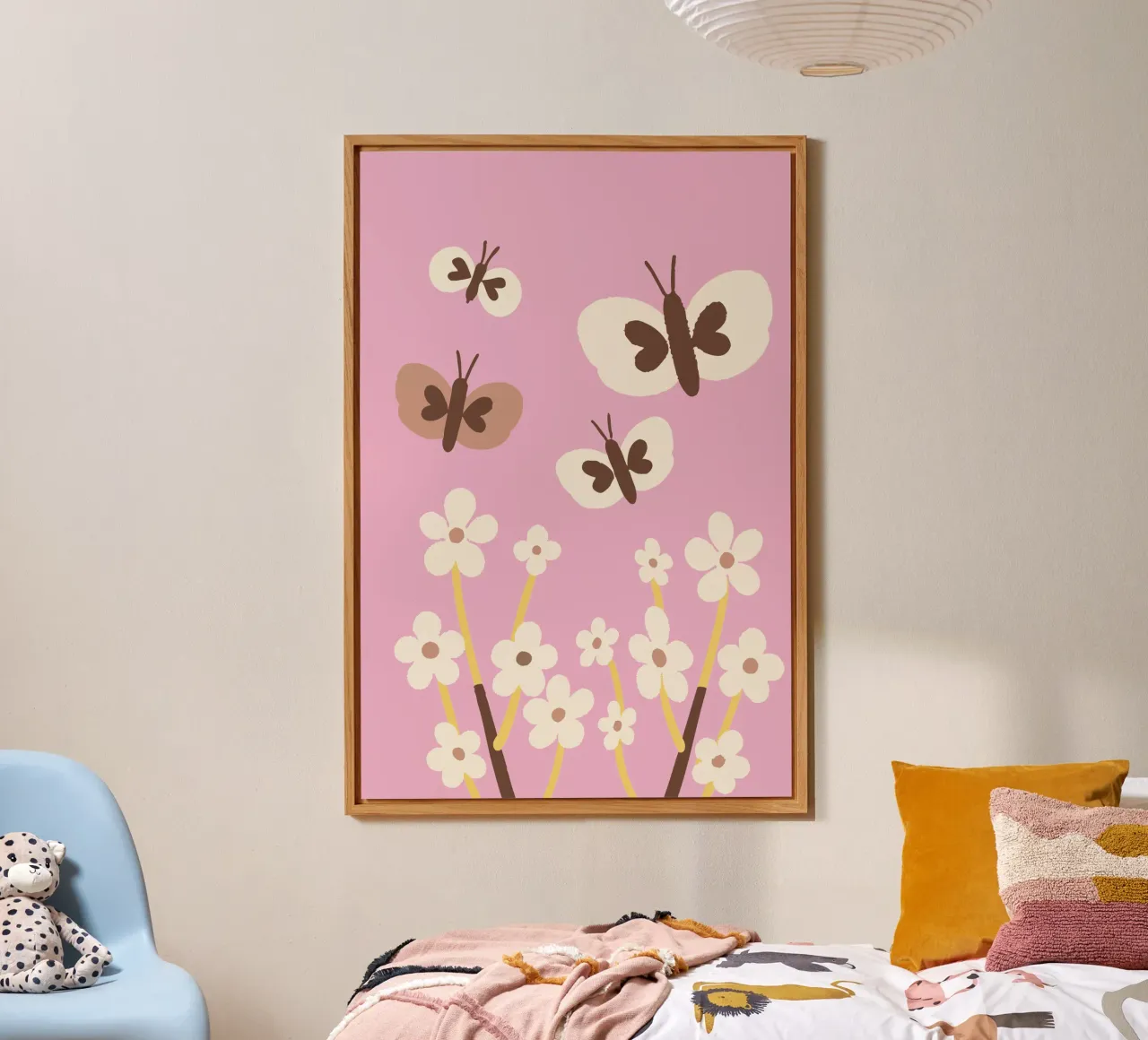 Farfalla e fiore alluminio dibond da TRENDY POSTER SHOP