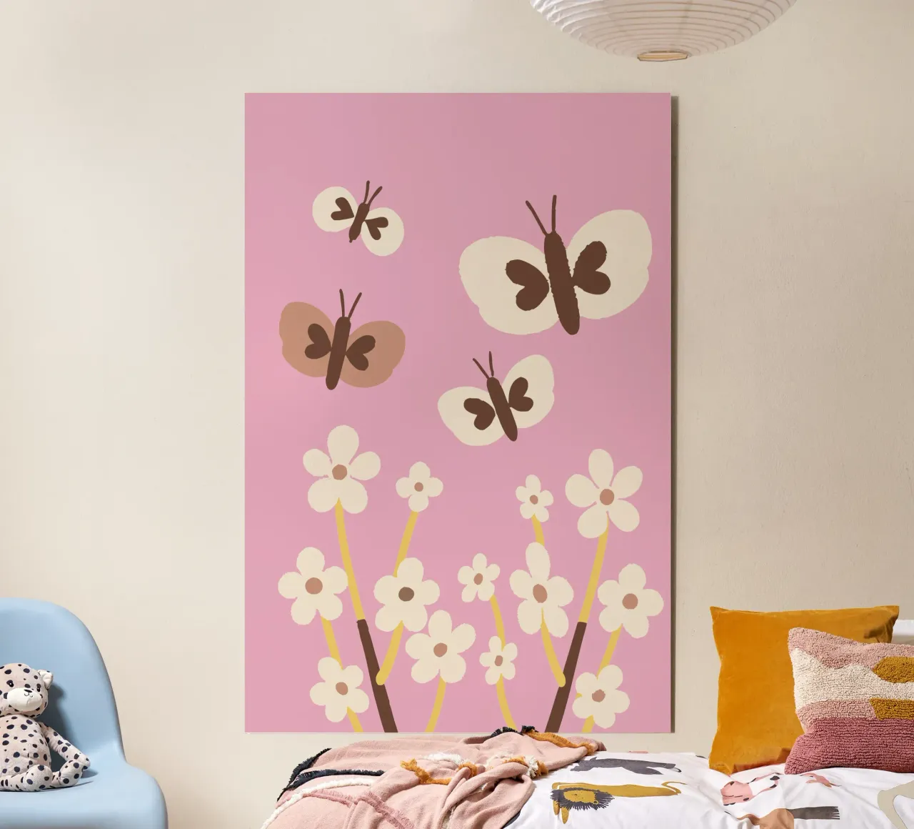 Farfalla e fiore alluminio dibond da TRENDY POSTER SHOP