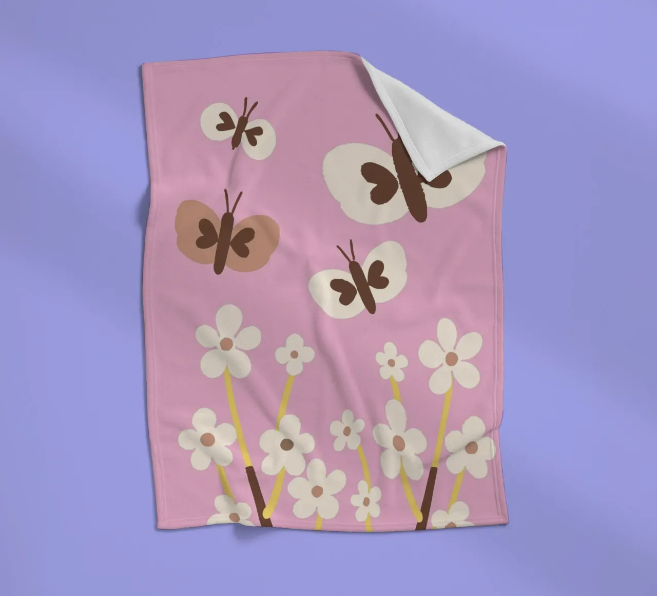 Farfalla e fiore coperta in pile da TRENDY POSTER SHOP