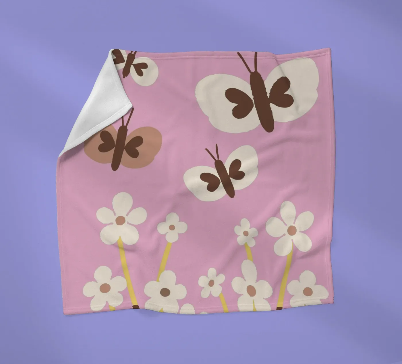 Farfalla e fiore coperta in pile da TRENDY POSTER SHOP