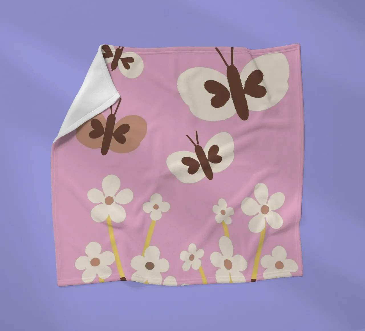 Farfalla e fiore coperta in pile da TRENDY POSTER SHOP