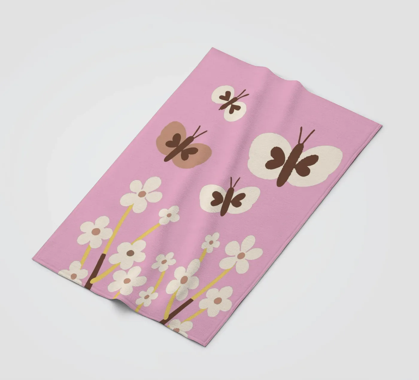 Farfalla e fiore coperta in pile da TRENDY POSTER SHOP