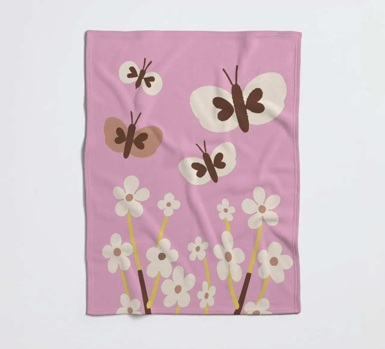 Farfalla e fiore coperta in pile da TRENDY POSTER SHOP