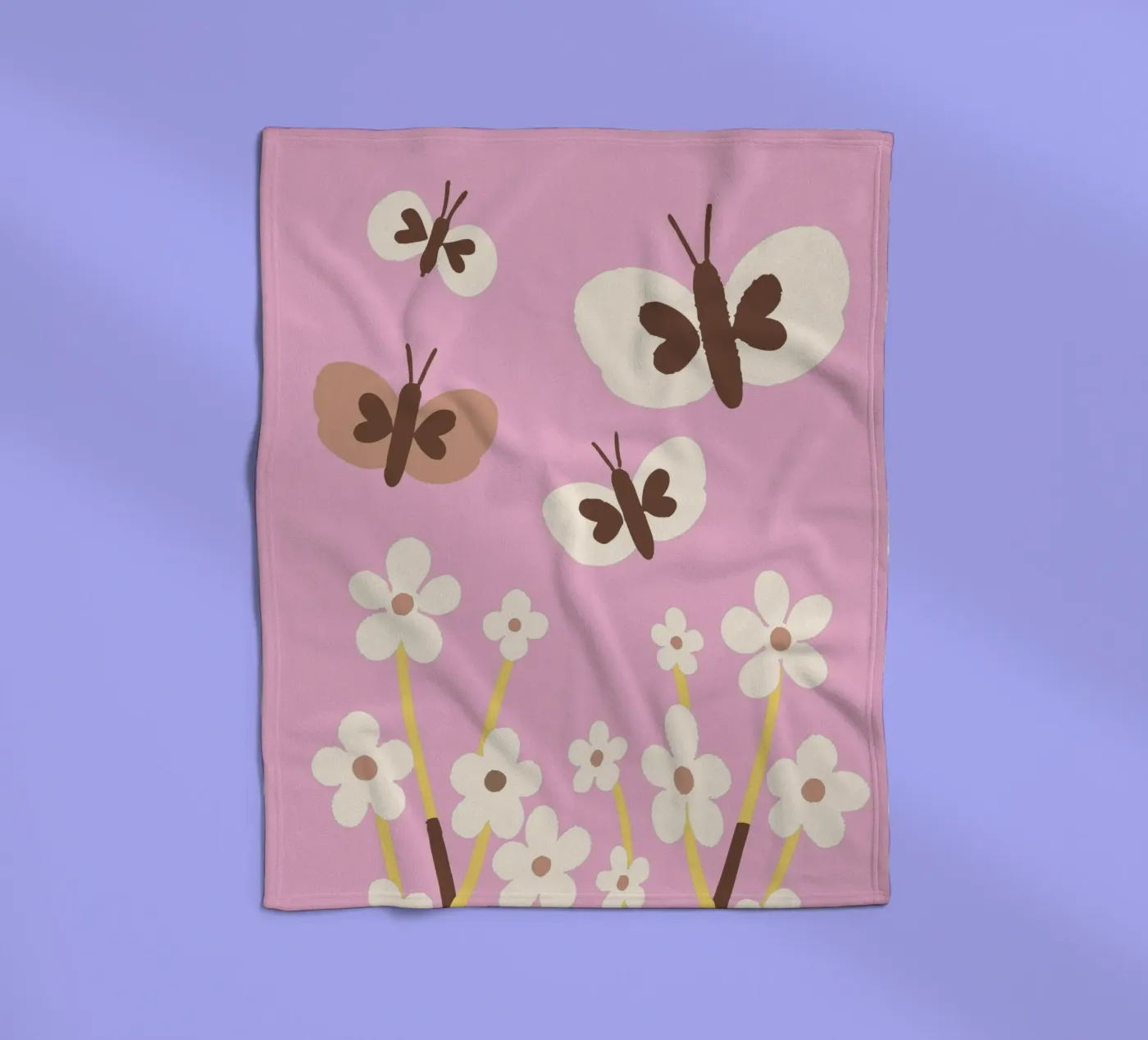 Farfalla e fiore coperta in pile da TRENDY POSTER SHOP