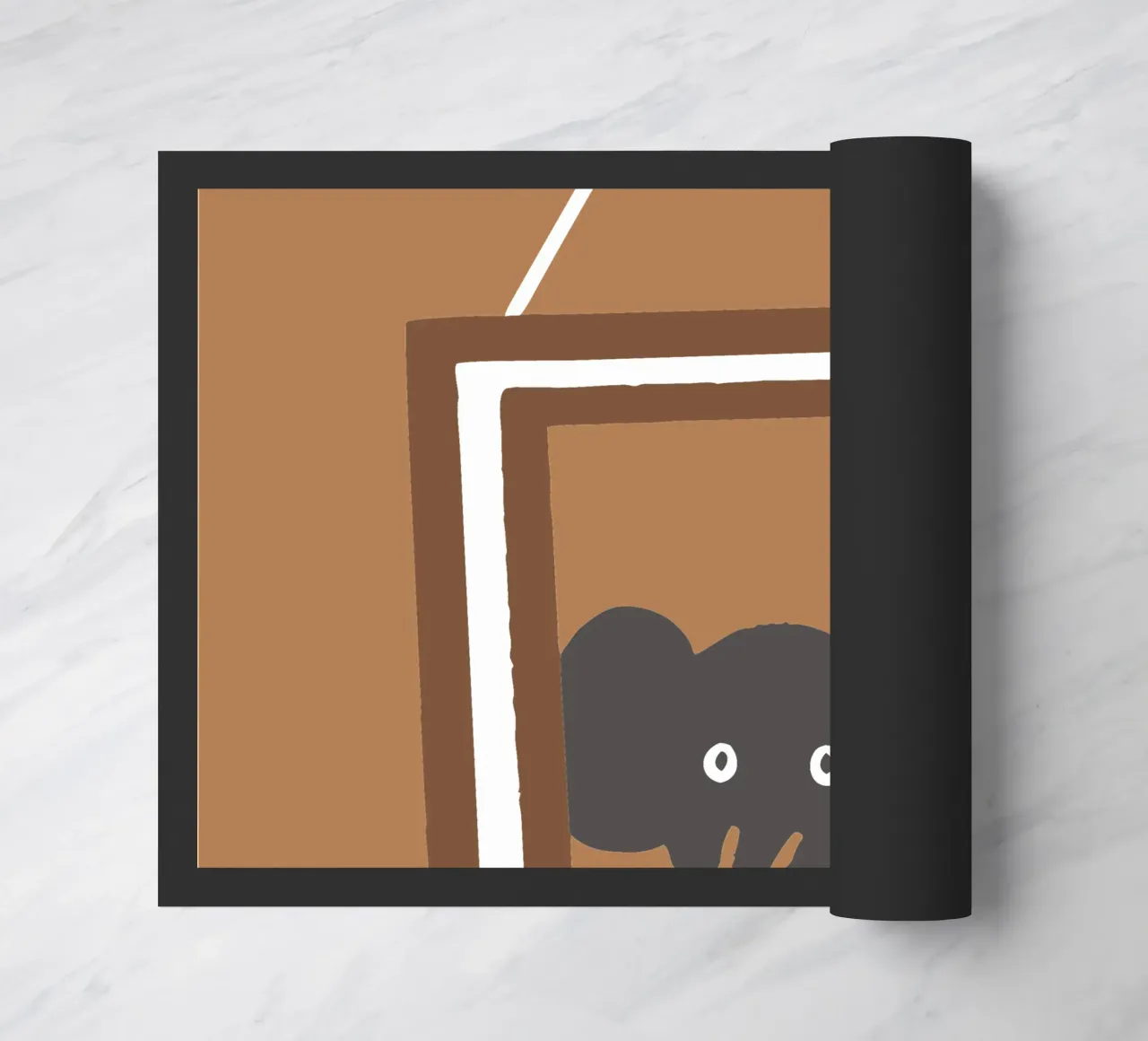 L'elefante nella cornice zerbino da TRENDY POSTER SHOP