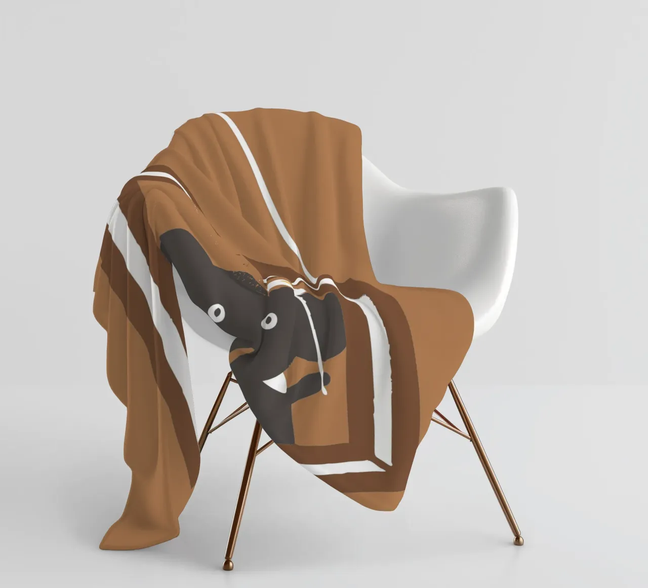 Elephant in the Frame fleece blanket by TRENDY POSTER SHOP