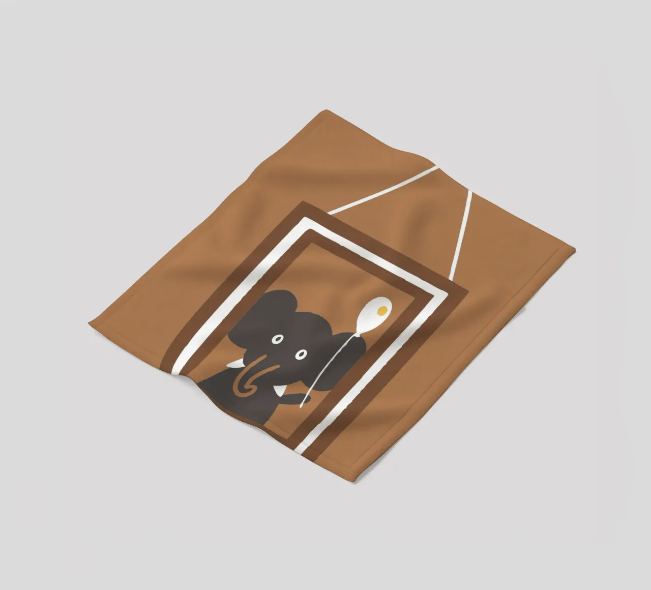 Elephant in the Frame fleece blanket by TRENDY POSTER SHOP