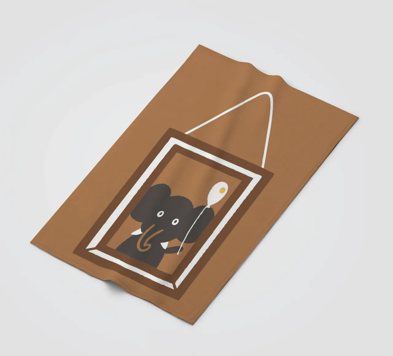 Elephant in the Frame fleece blanket by TRENDY POSTER SHOP