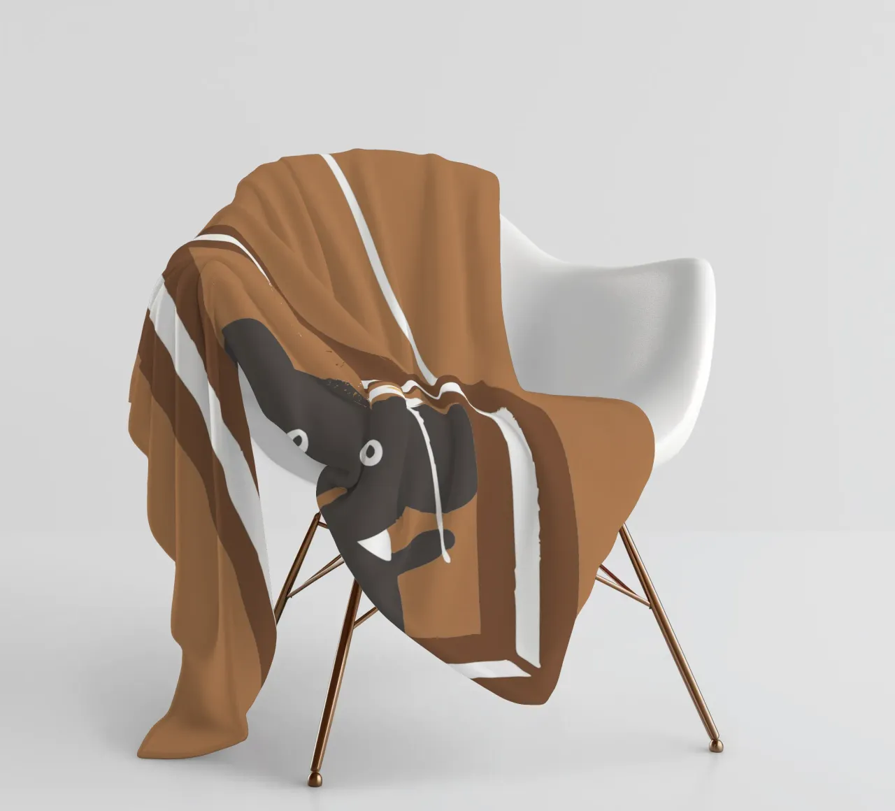Elephant in the Frame fleece blanket by TRENDY POSTER SHOP