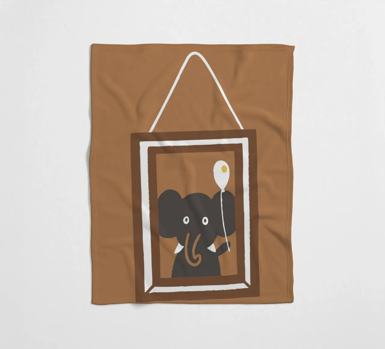 Elephant in the Frame fleece blanket by TRENDY POSTER SHOP