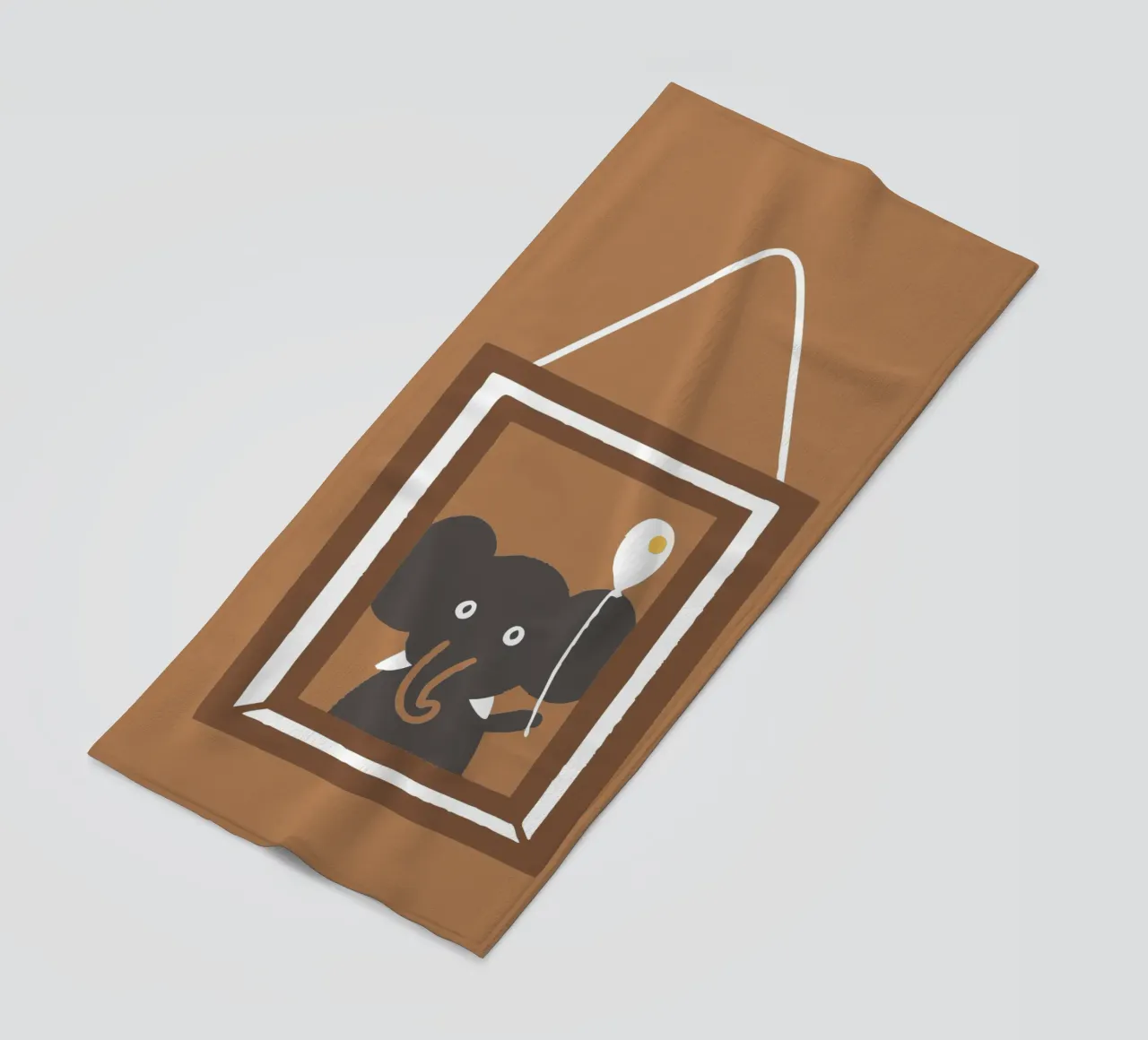 L'elefante nella cornice telo mare da TRENDY POSTER SHOP