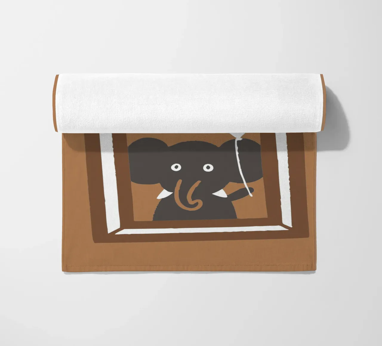 L'elefante nella cornice telo mare da TRENDY POSTER SHOP