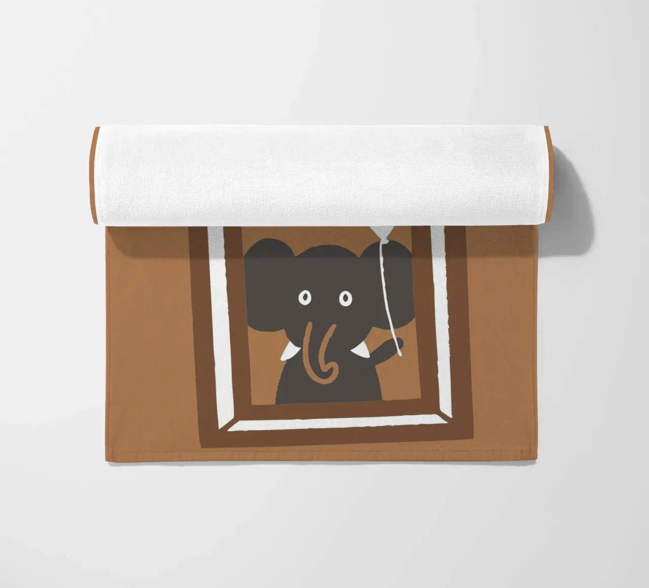 L'elefante nella cornice telo mare da TRENDY POSTER SHOP