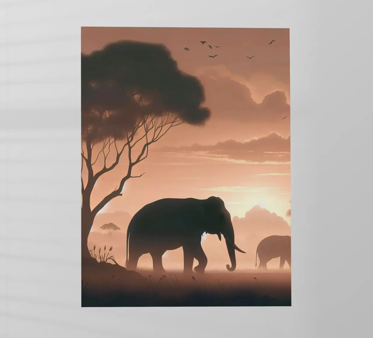 Elephant in the morning light backlit film by Digital Naive
